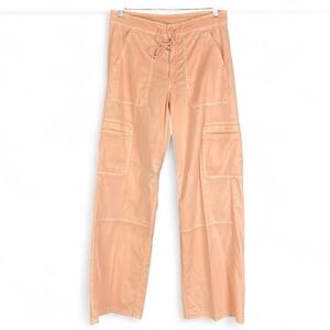 American Eagle 6R High-Waisted Baggy Wide-Leg Cargo Pant peach/coral